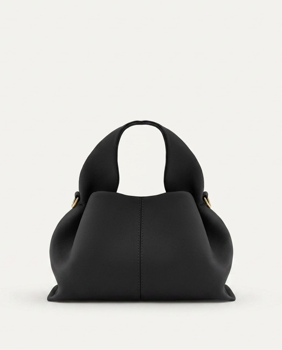 Pebbled Leather Top-Handle Bag