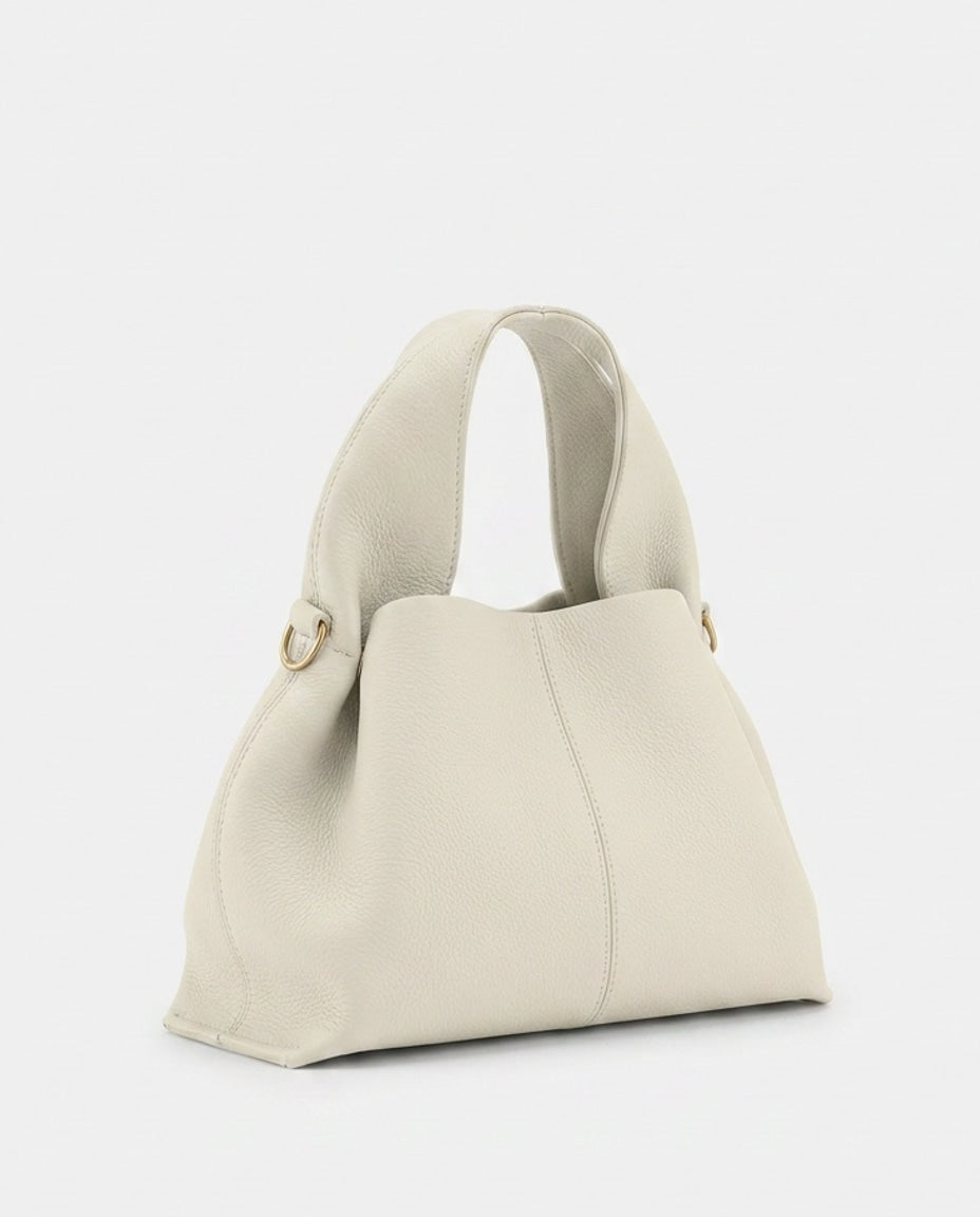 Pebbled Leather Top-Handle Bag