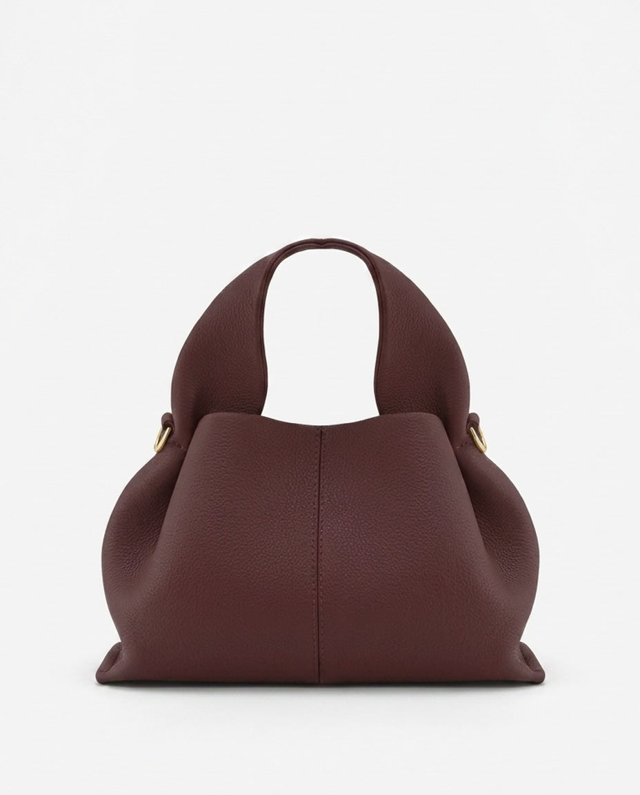 Pebbled Leather Top-Handle Bag