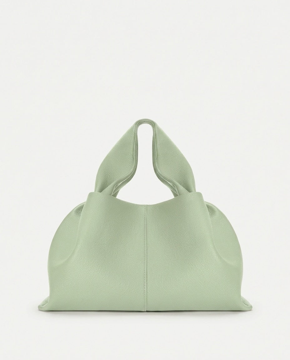Pebbled Leather Top-Handle Bag