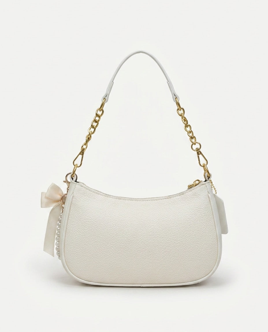 Chain Strap Crescent Crossbody Bag
