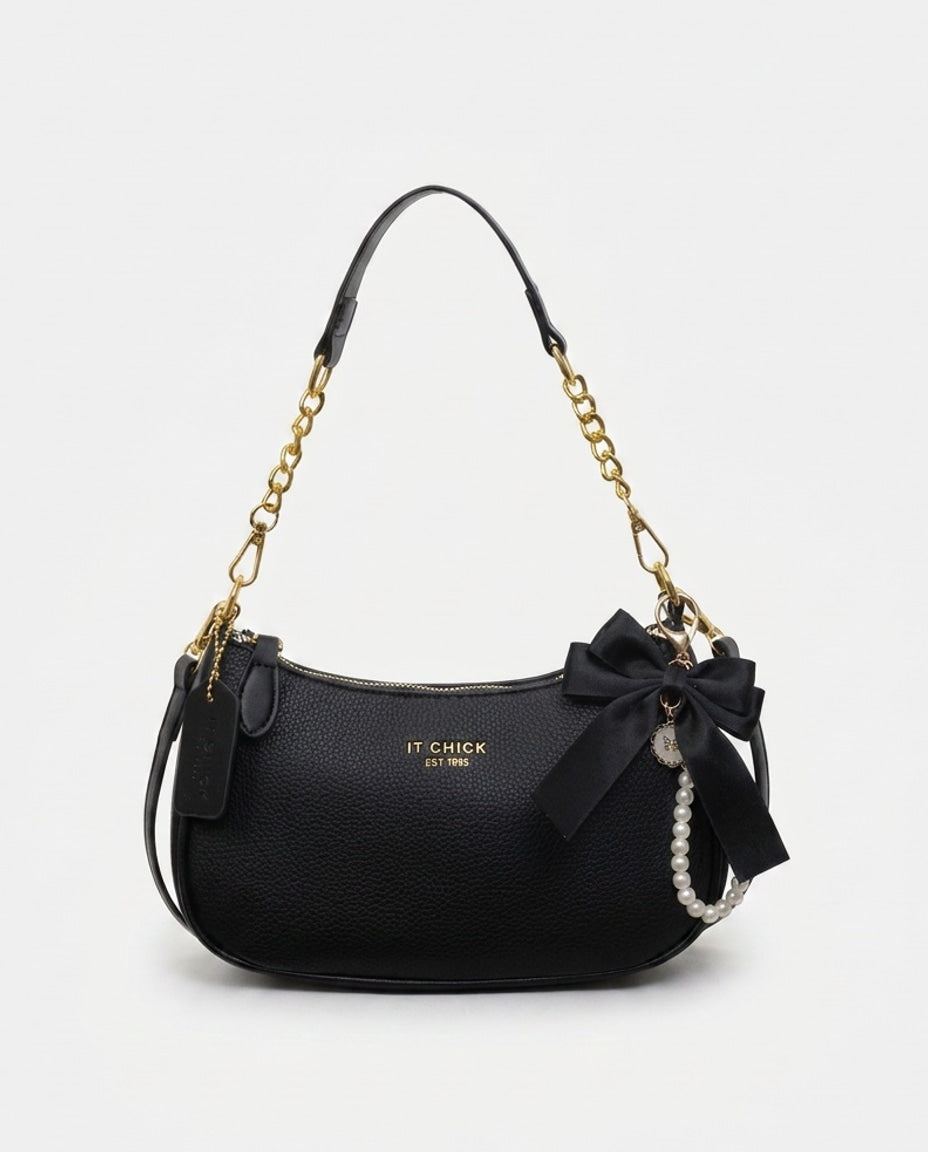 Chain Strap Crescent Crossbody Bag
