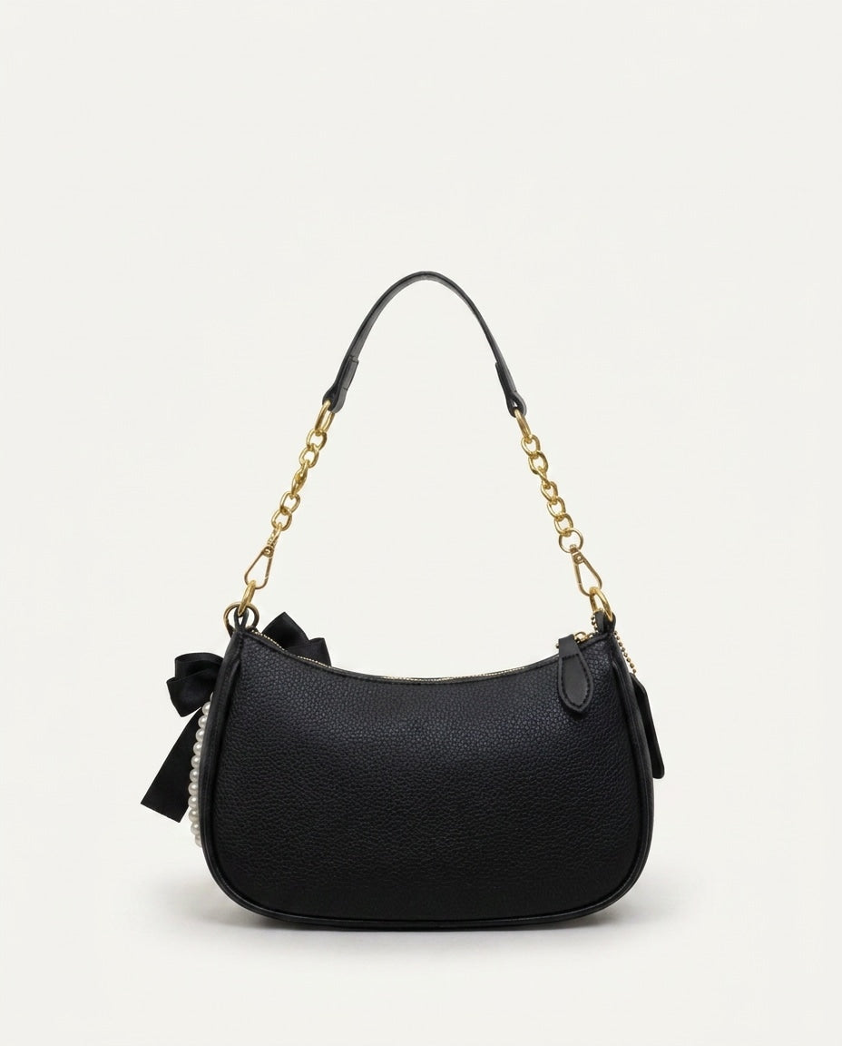 Chain Strap Crescent Crossbody Bag