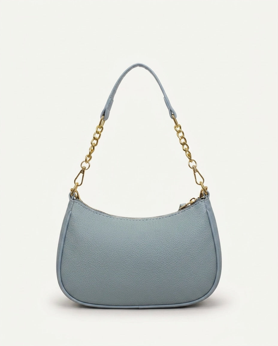 Chain Strap Crescent Crossbody Bag