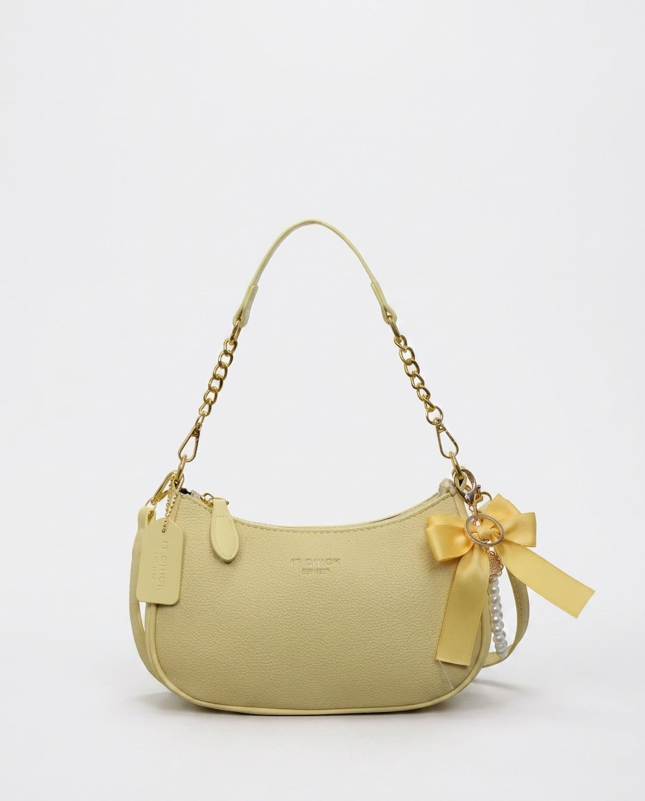 Chain Strap Crescent Crossbody Bag
