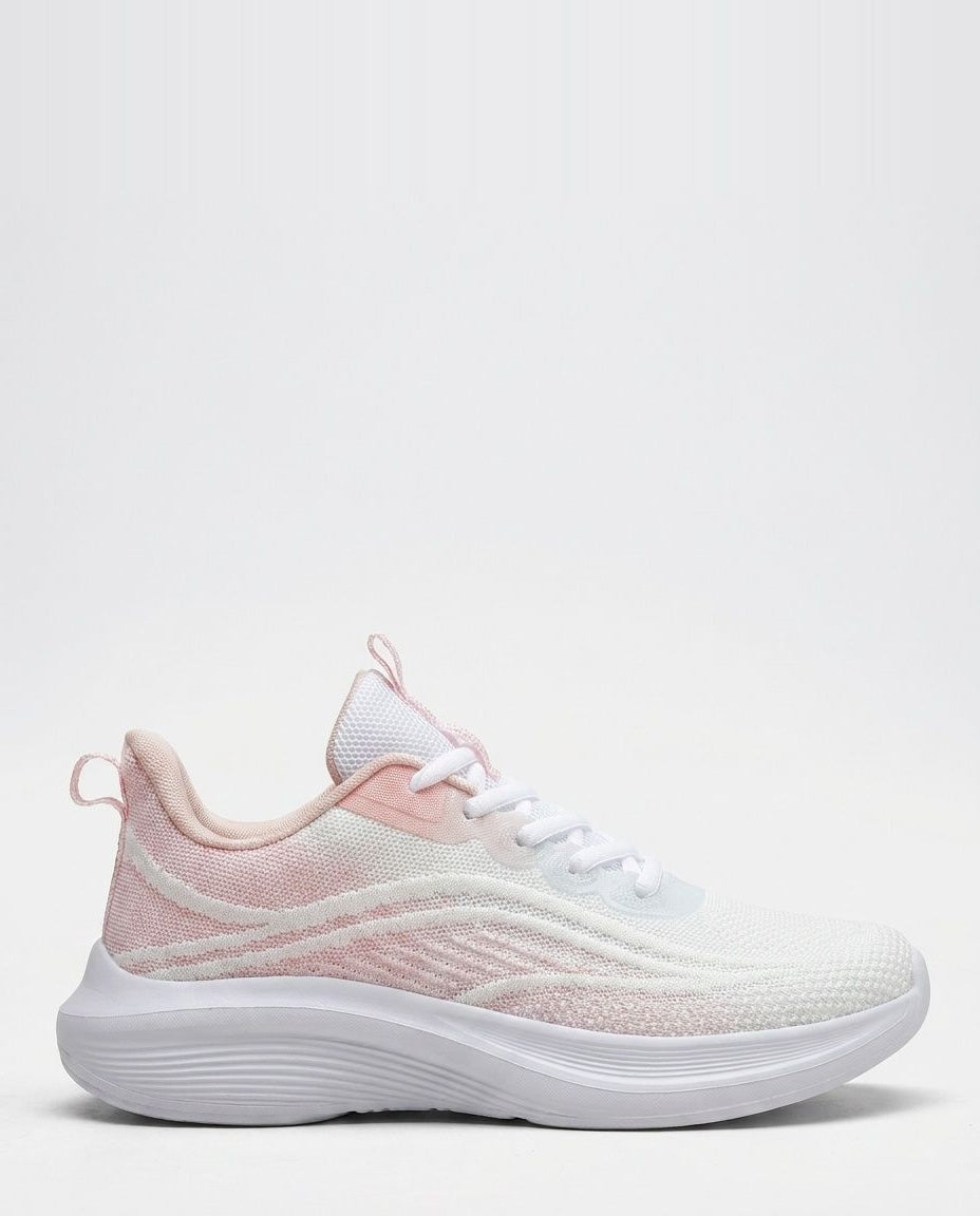 Chunky Wave-Sole Low-Top Lace-Up Trainers
