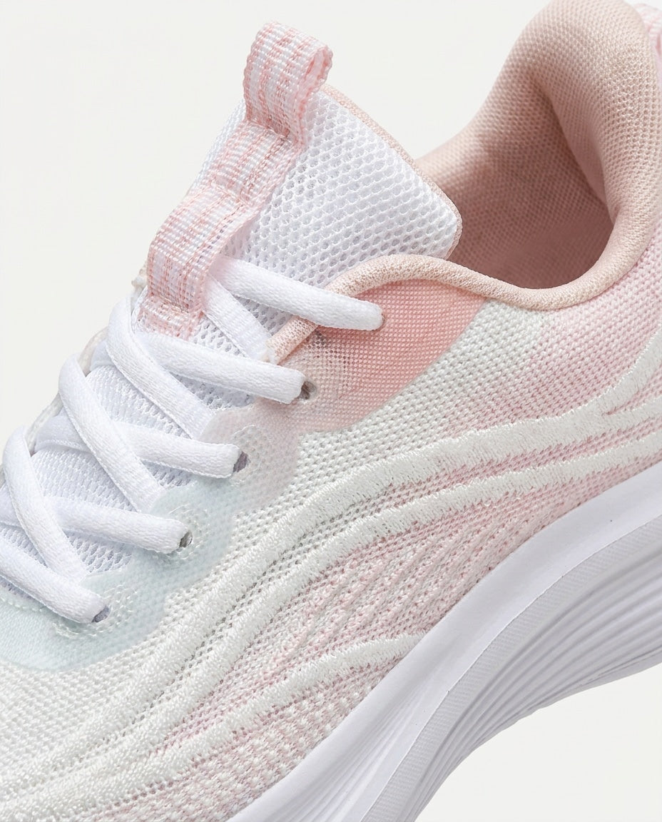 Chunky Wave-Sole Low-Top Lace-Up Trainers