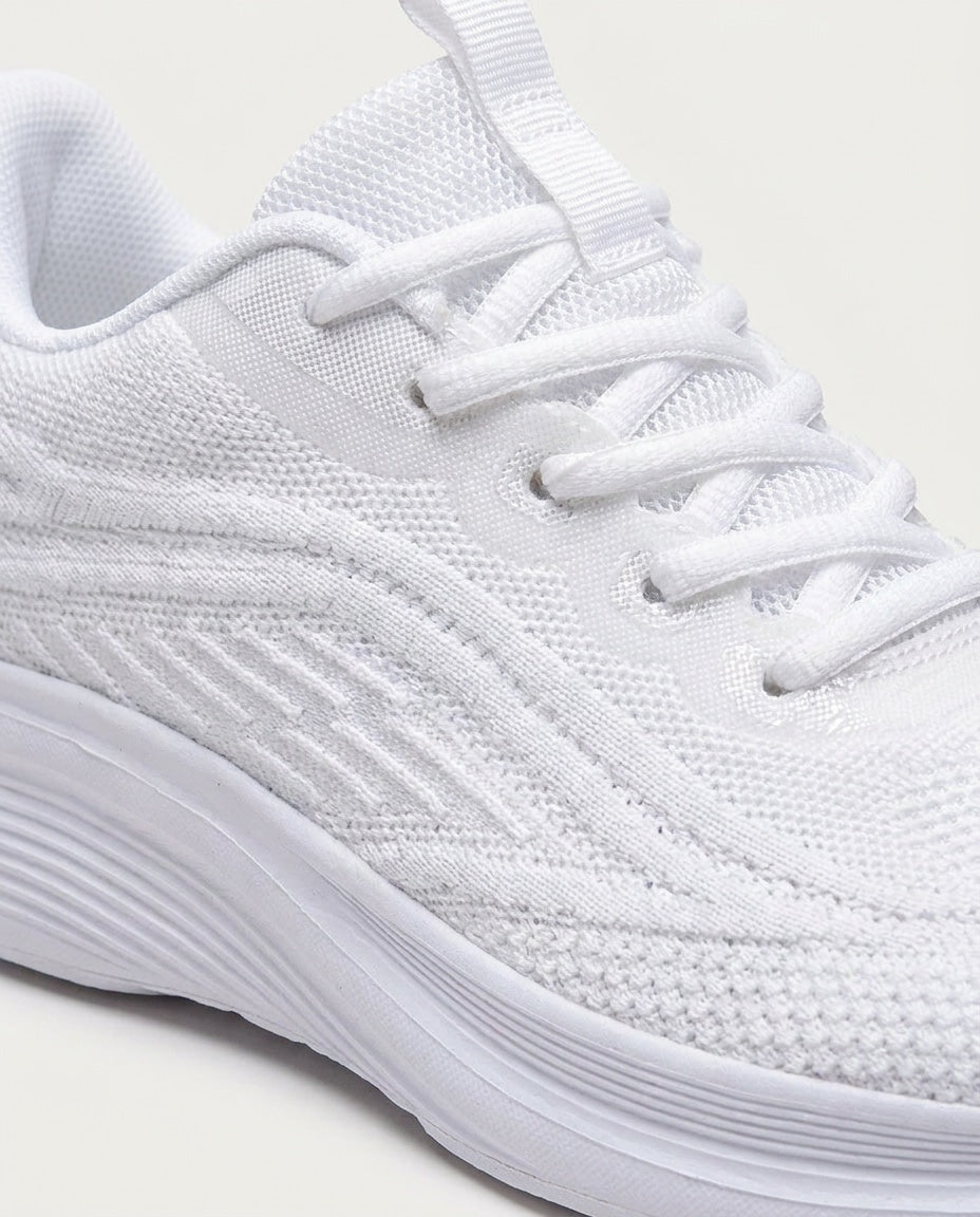 Chunky Wave-Sole Low-Top Lace-Up Trainers