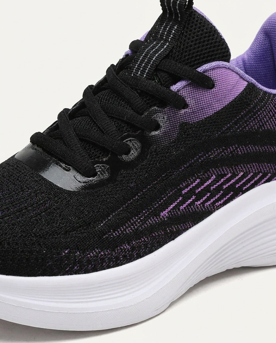 Chunky Wave-Sole Low-Top Lace-Up Trainers