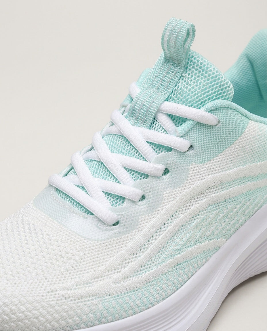 Chunky Wave-Sole Low-Top Lace-Up Trainers