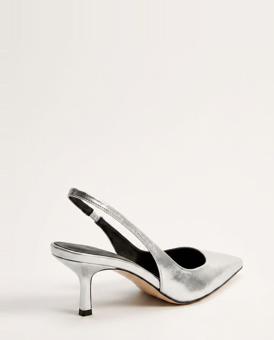 Pointed Toe Slingback Heels