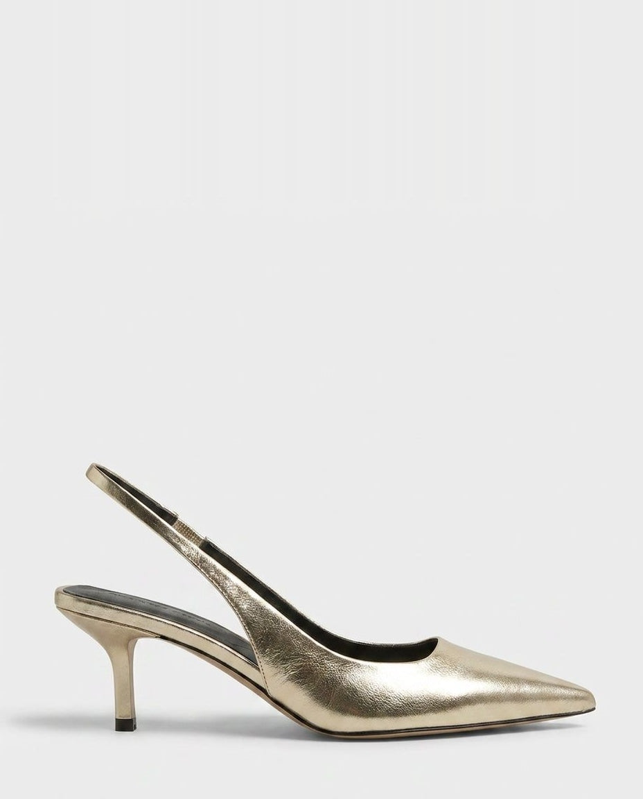 Pointed Toe Slingback Heels