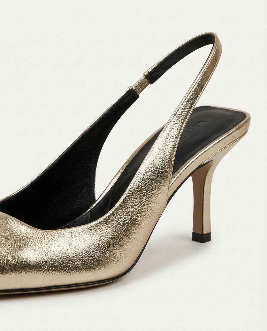 Pointed Toe Slingback Heels
