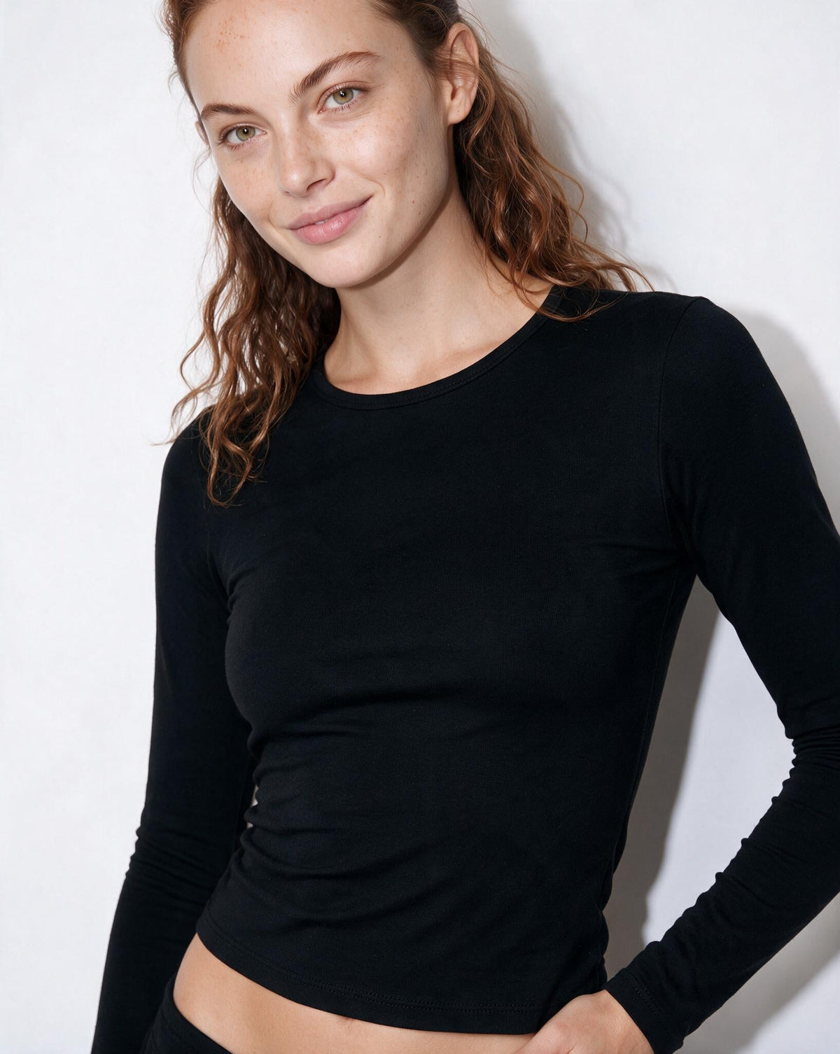 Long-Sleeve Foldover Waist Flared Loungewear