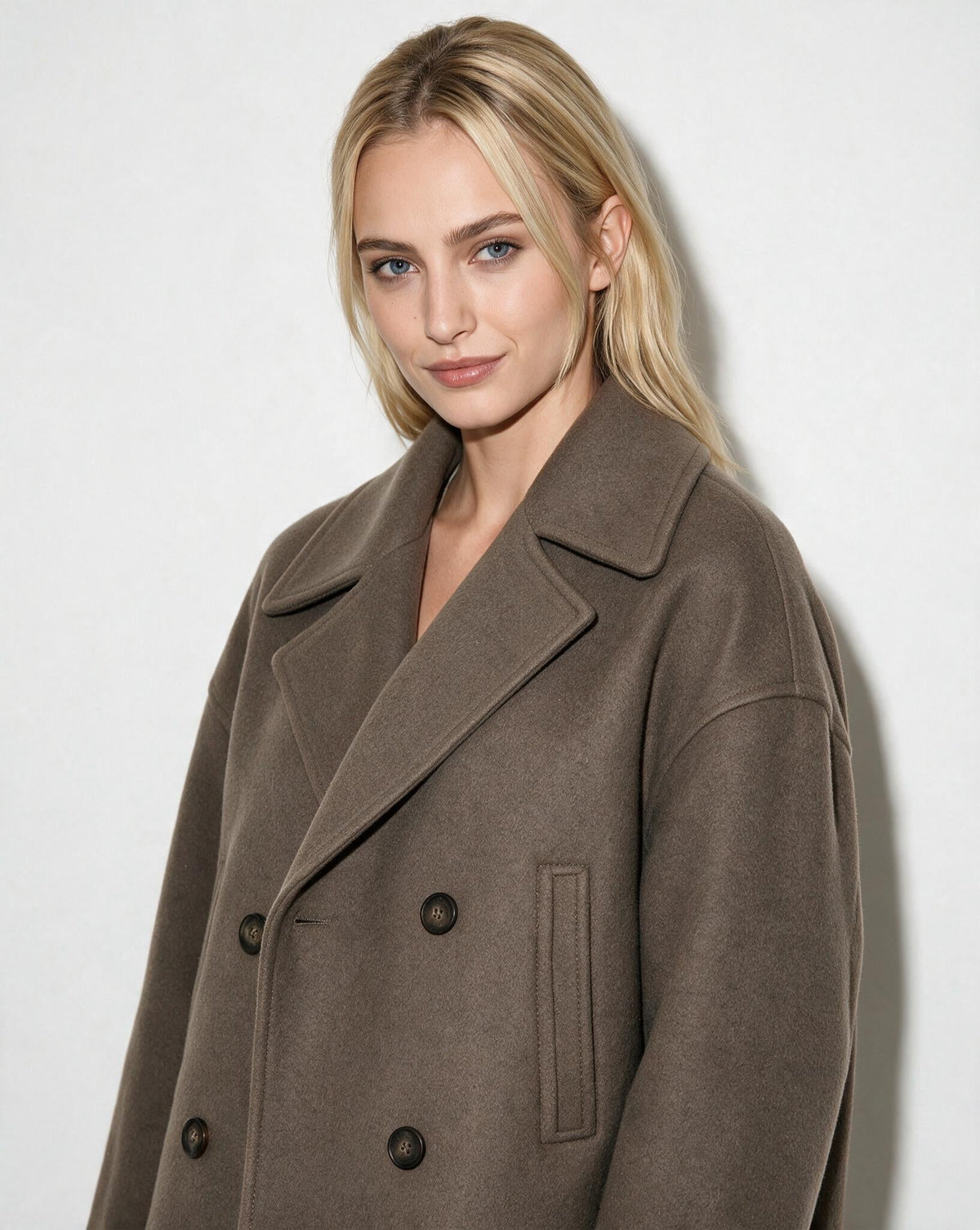 Cropped Oversized Double-Breasted Jacket