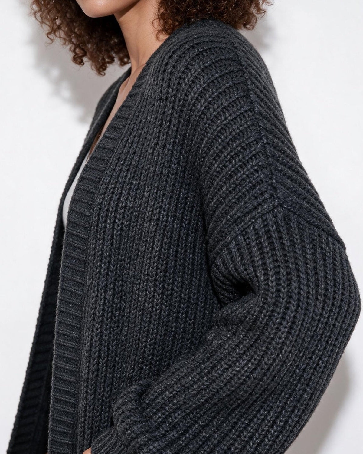 Oversized Open-Front Longline Cardigan