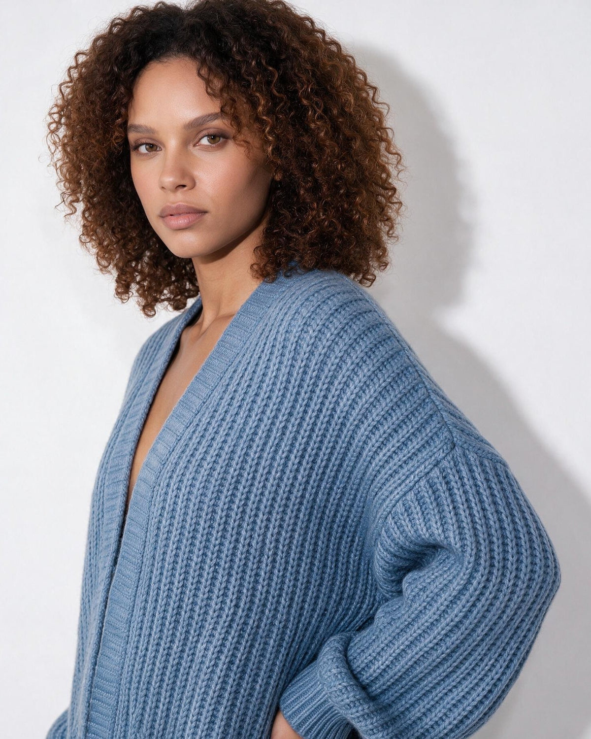 Oversized Open-Front Longline Cardigan