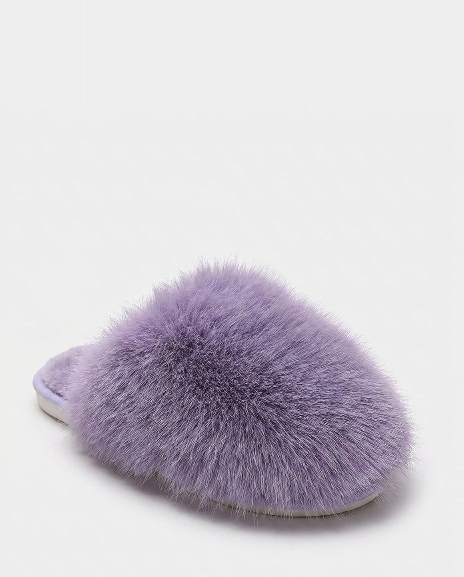 Fluffy Flat Mule Slippers