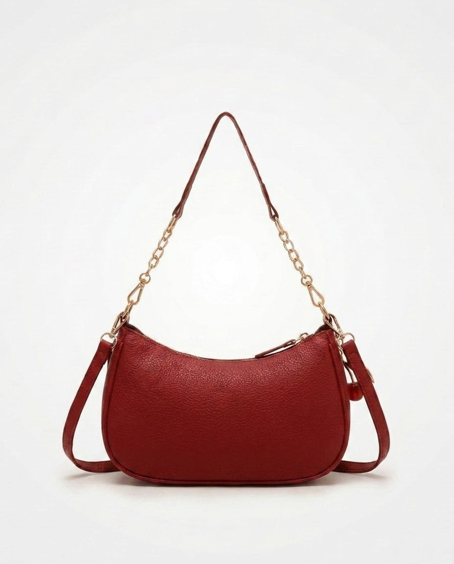 Small Chain Strap Crescent Crossbody Bag