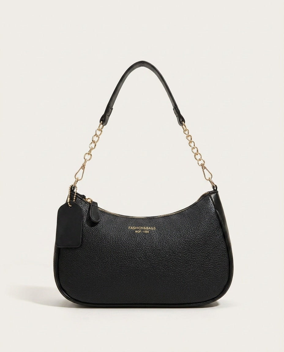 Small Chain Strap Crescent Crossbody Bag
