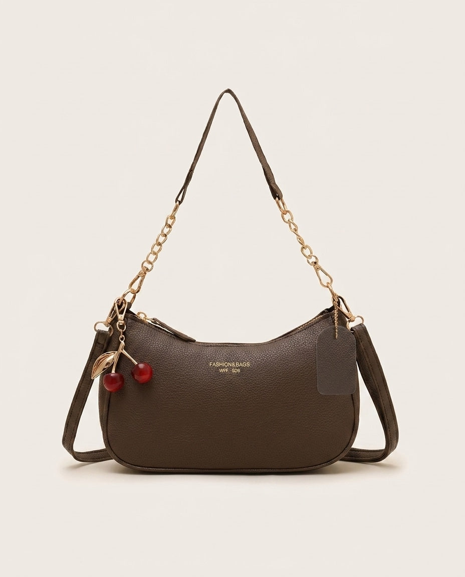 Small Chain Strap Crescent Crossbody Bag