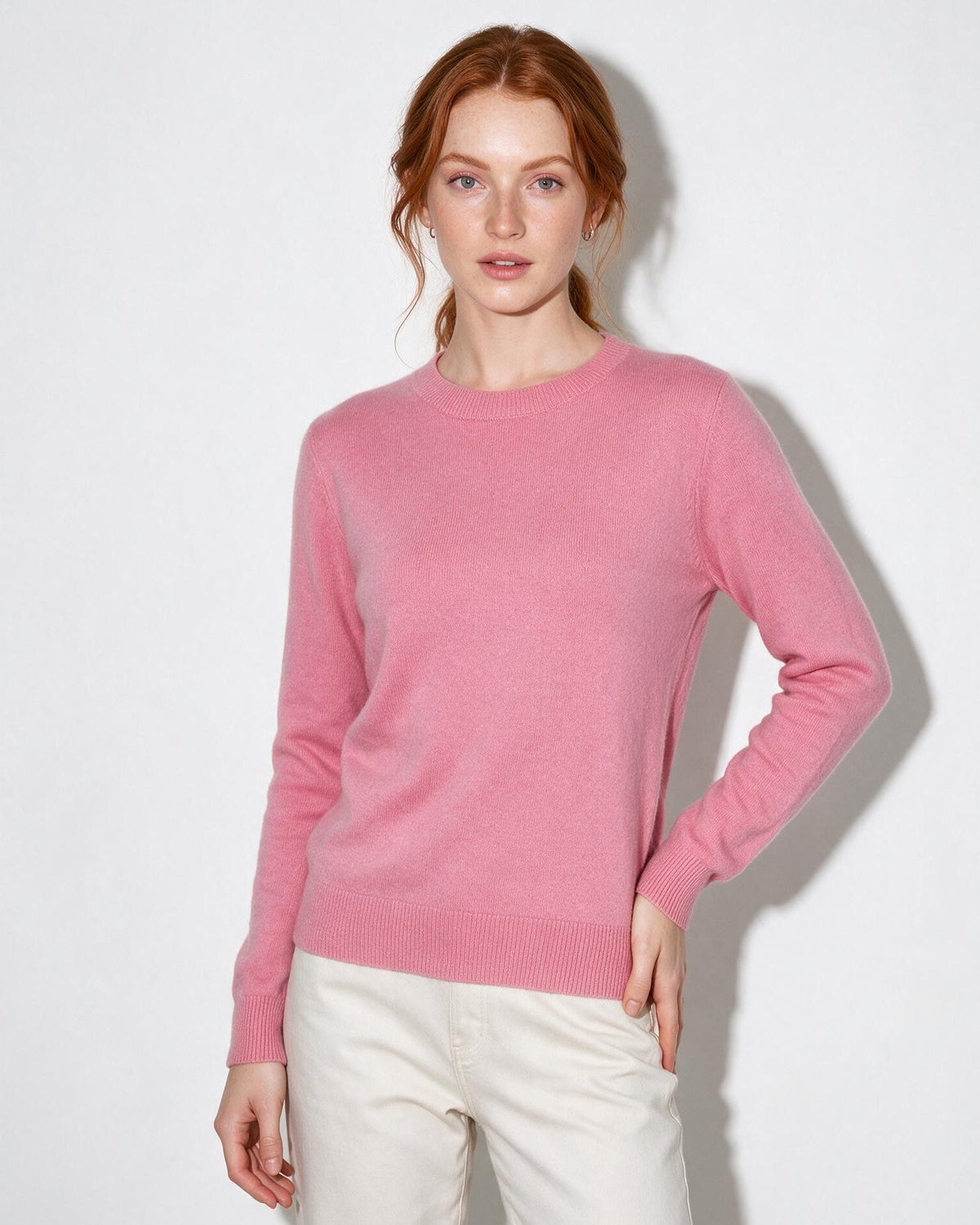 Ribbed Crew Neck Long Sleeve Jumper
