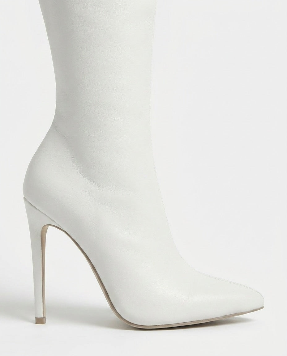 Pointed Toe Stiletto Thigh-High Boots