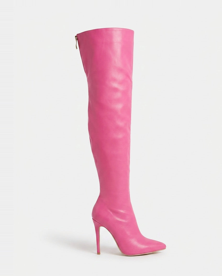 Pointed Toe Stiletto Thigh-High Boots