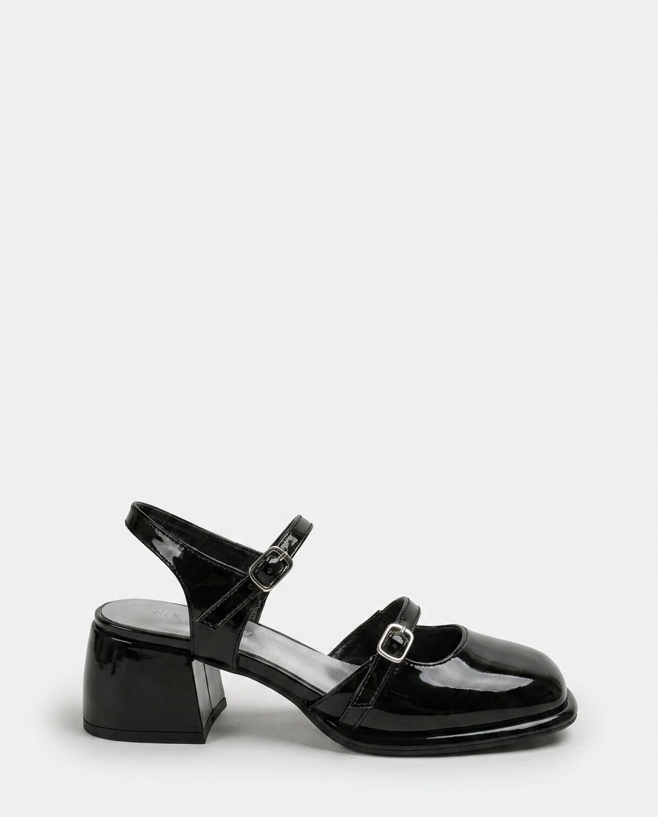Buckle Strap Slingback Mary Jane Heels