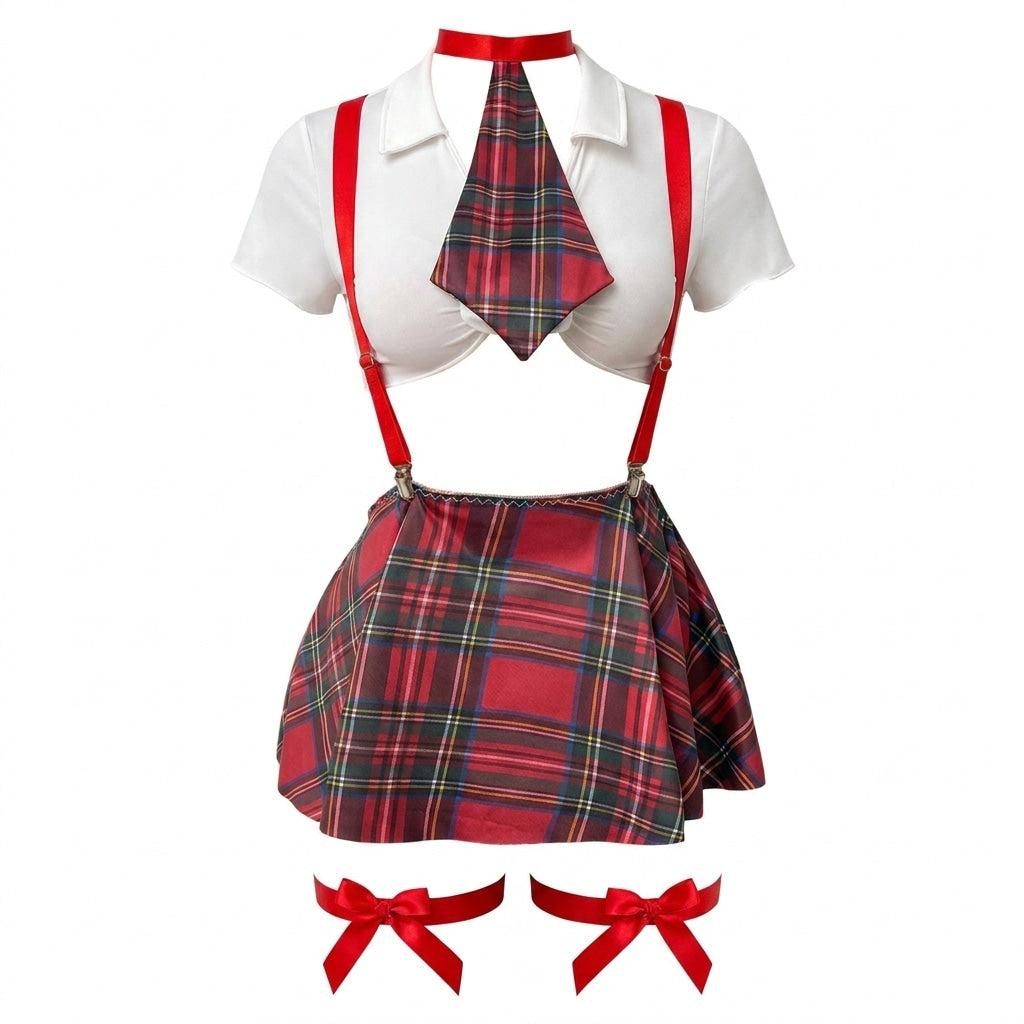 Plaid Schoolgirl Role Play Costume