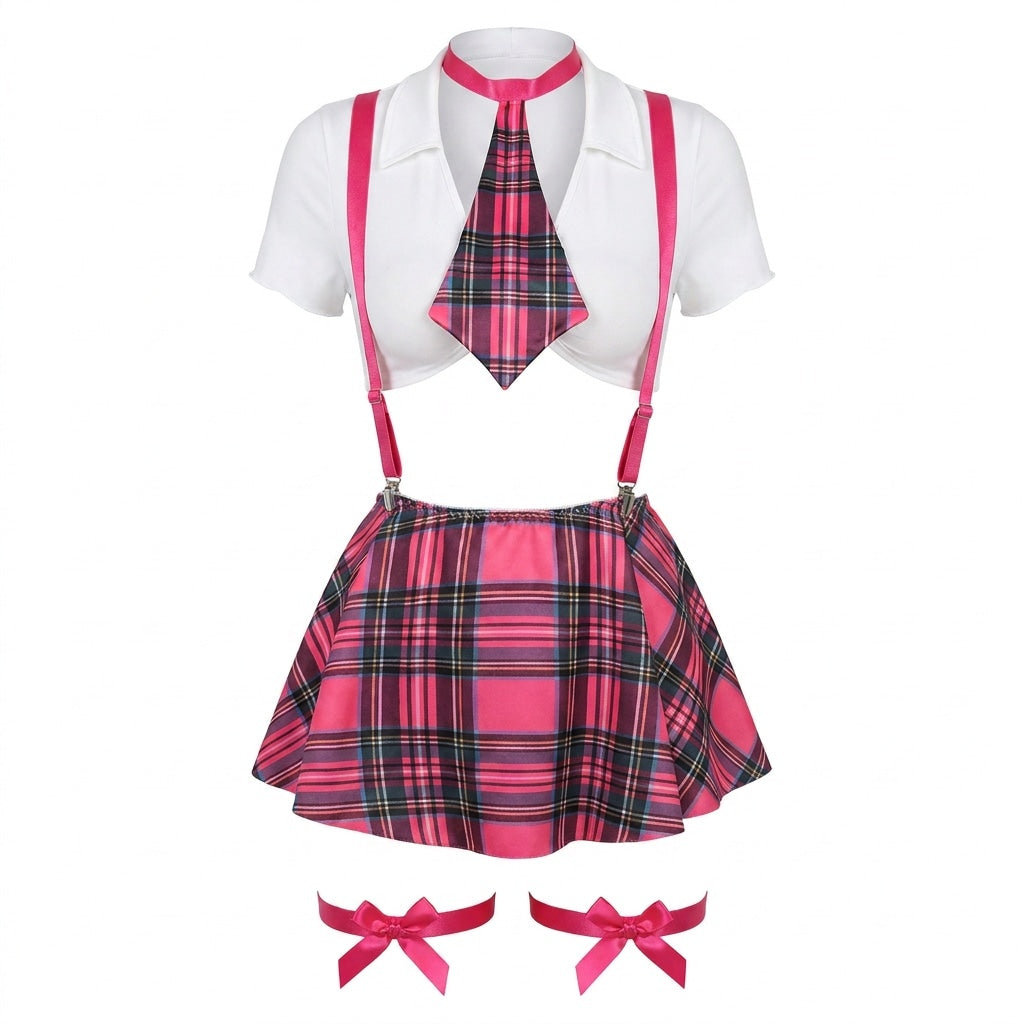 Plaid Schoolgirl Role Play Costume