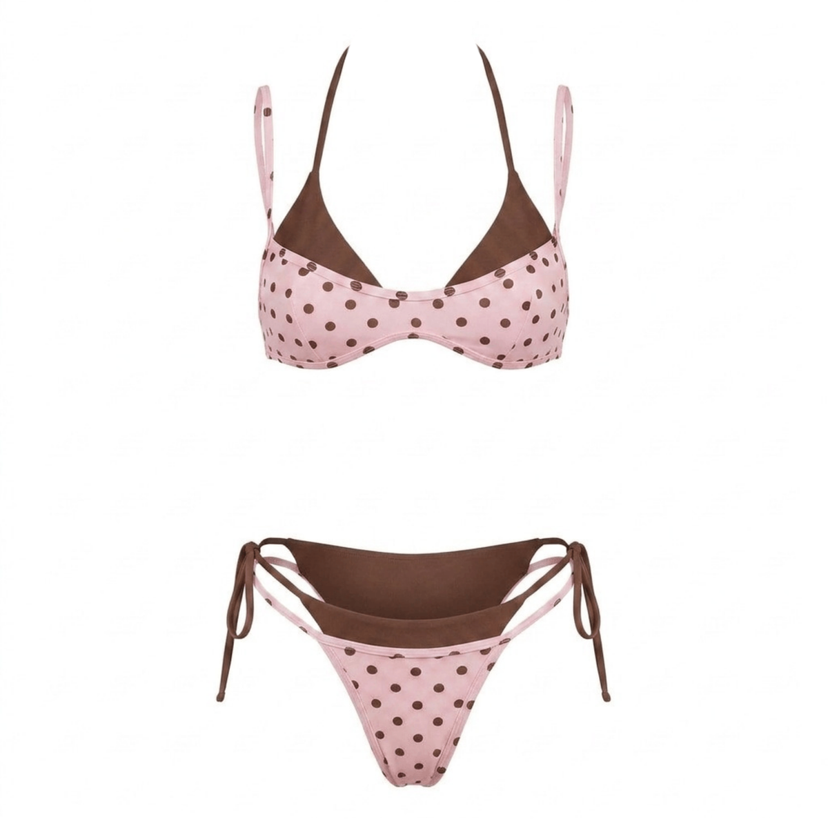Double Strap Tie-Side Bikini Set