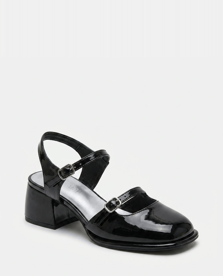 Buckle Strap Slingback Mary Jane Heels
