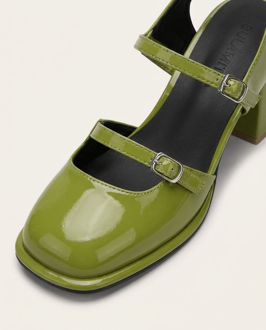 Buckle Strap Slingback Mary Jane Heels