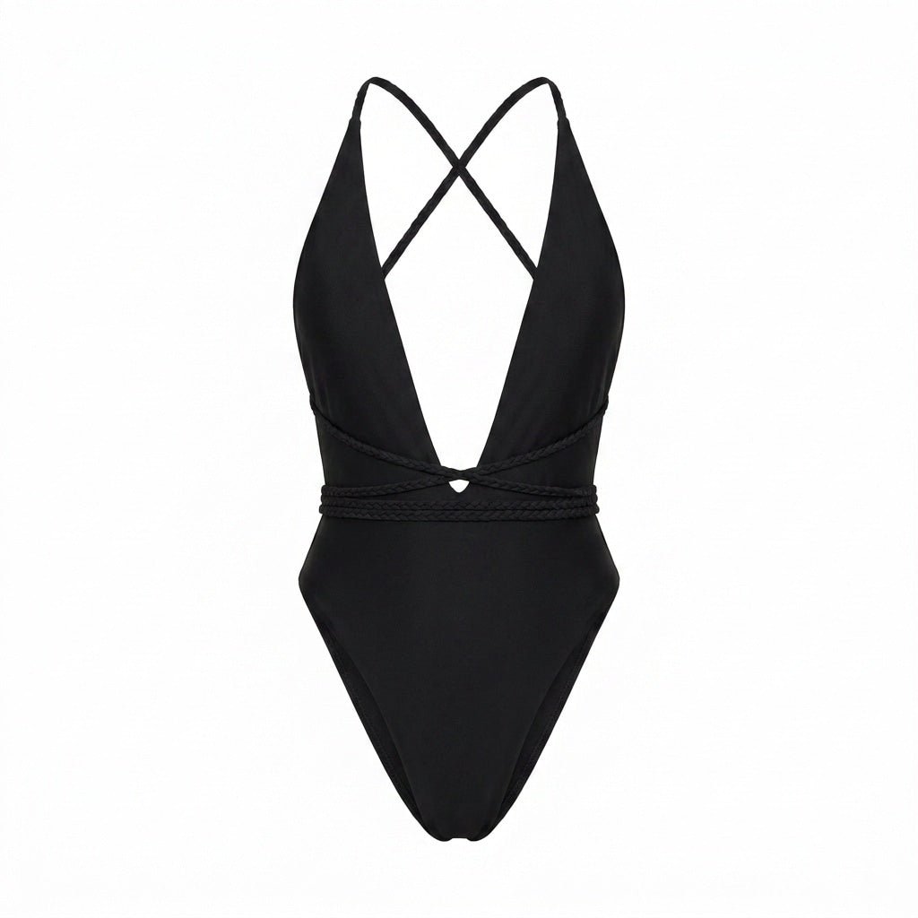 Braided Rope Plunge Swimsuit