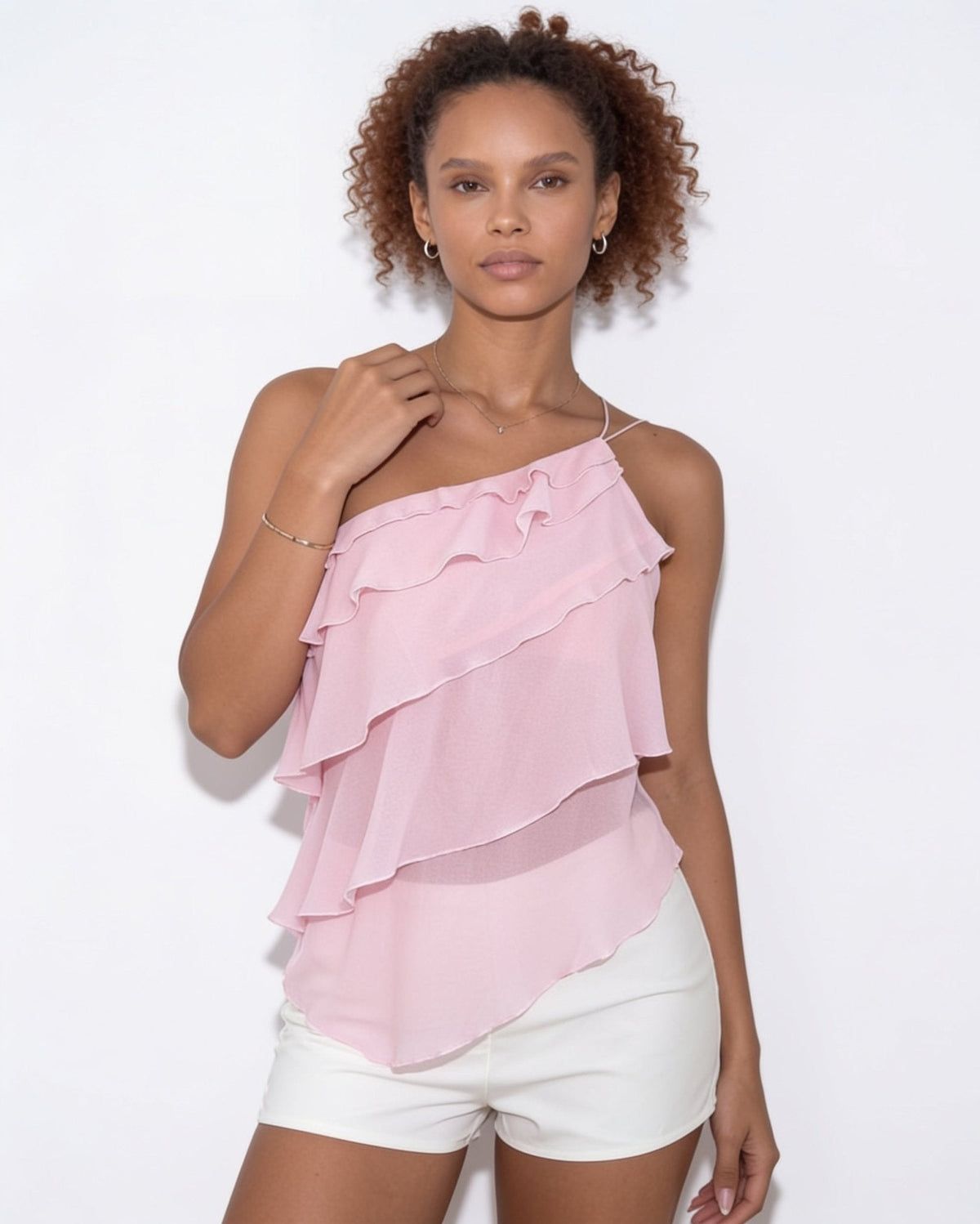 Cascade Ruffle Cami Top