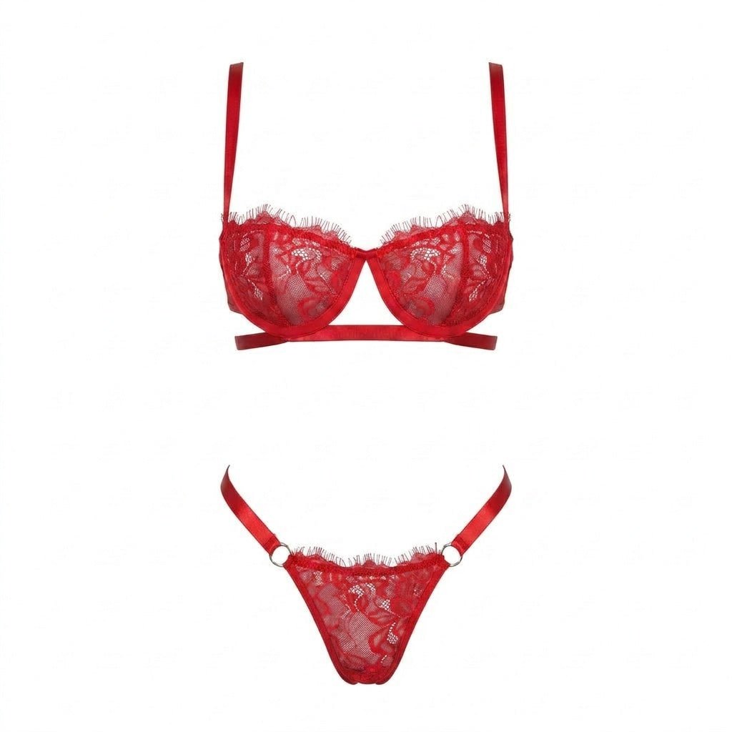 Eyelash Lace Balconette Set