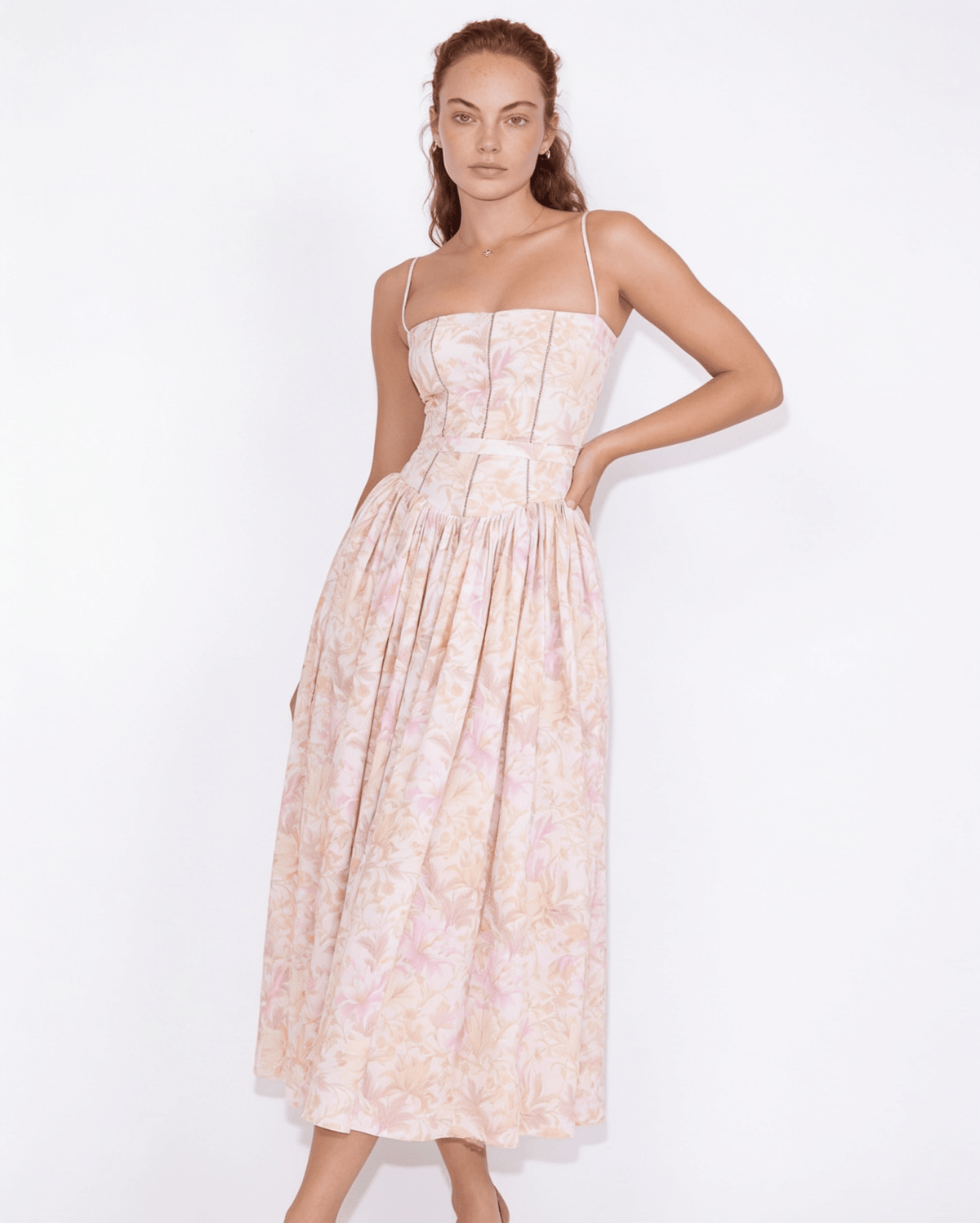 Floral Corset Maxi Dress