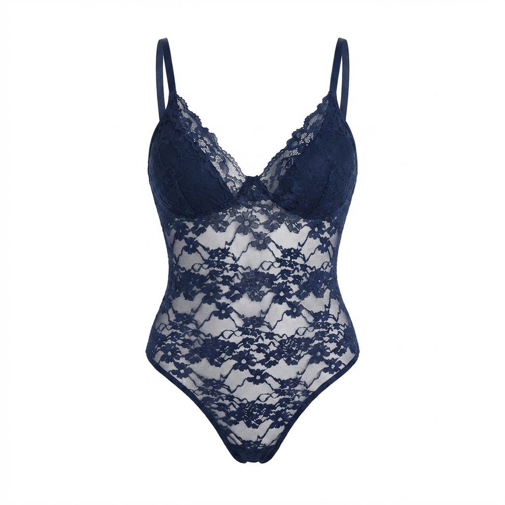 Floral Lace Thong Bodysuit