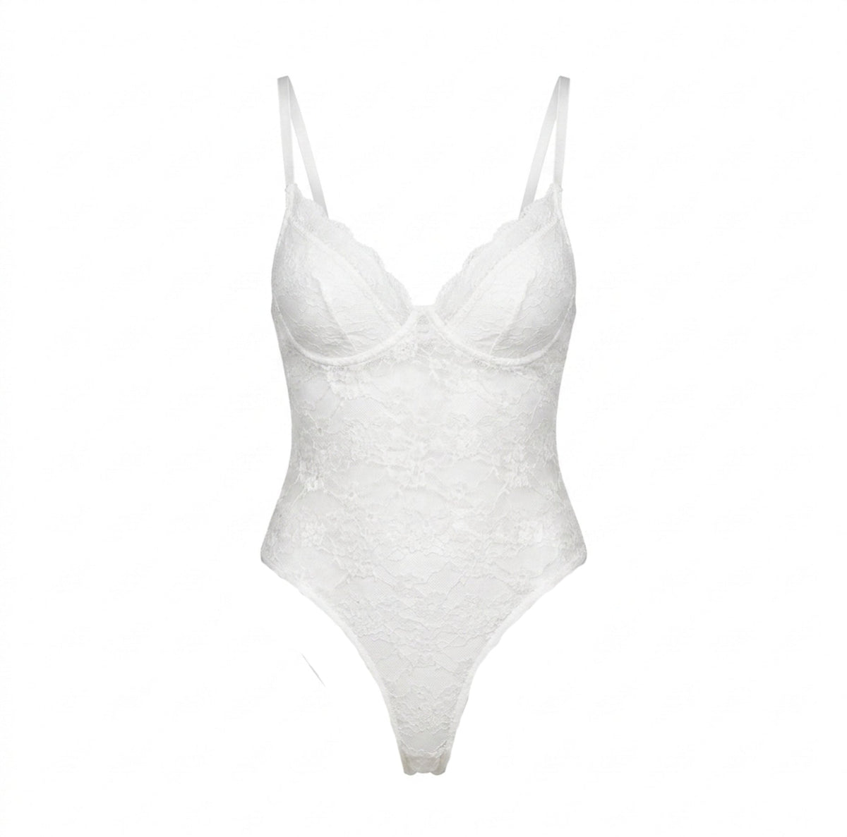 Floral Lace Thong Bodysuit