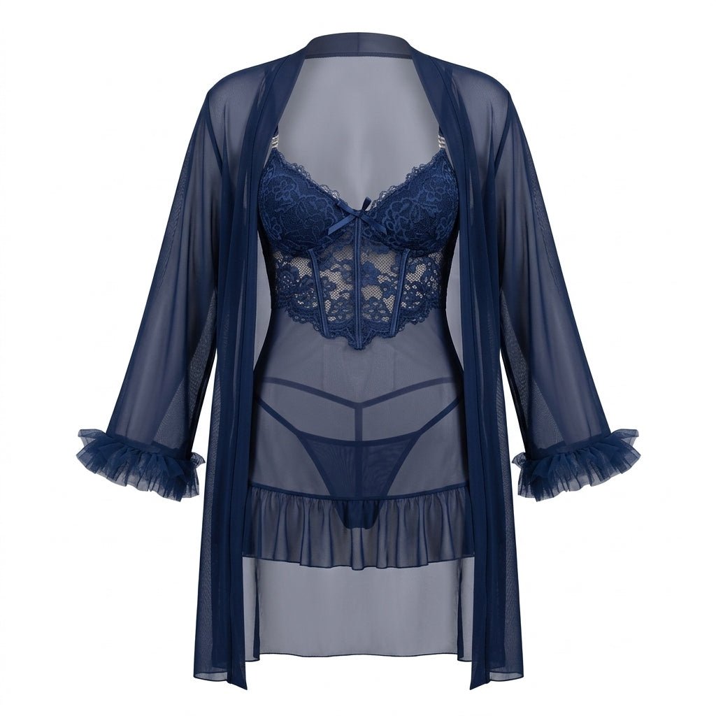Lace Chemise and Robe Set
