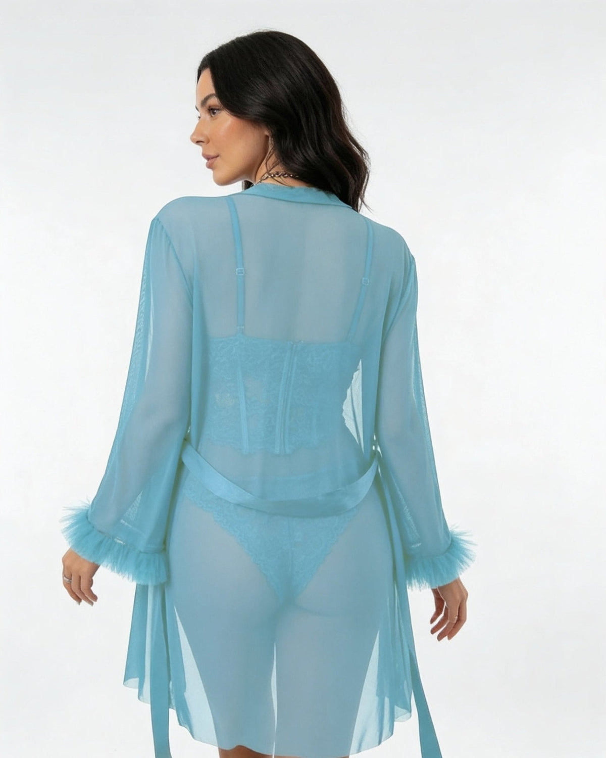 Lace Chemise and Robe Set