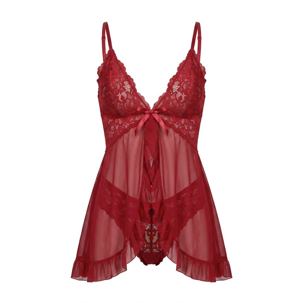 Lace Cup Mesh Babydoll
