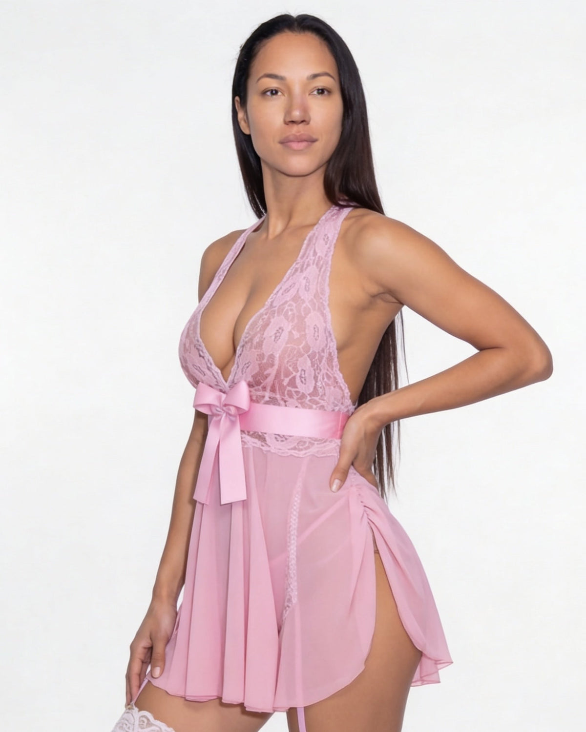 Lace Halter Babydoll