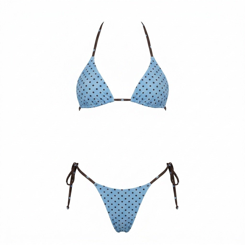 Polka Dot Triangle Bikini Set