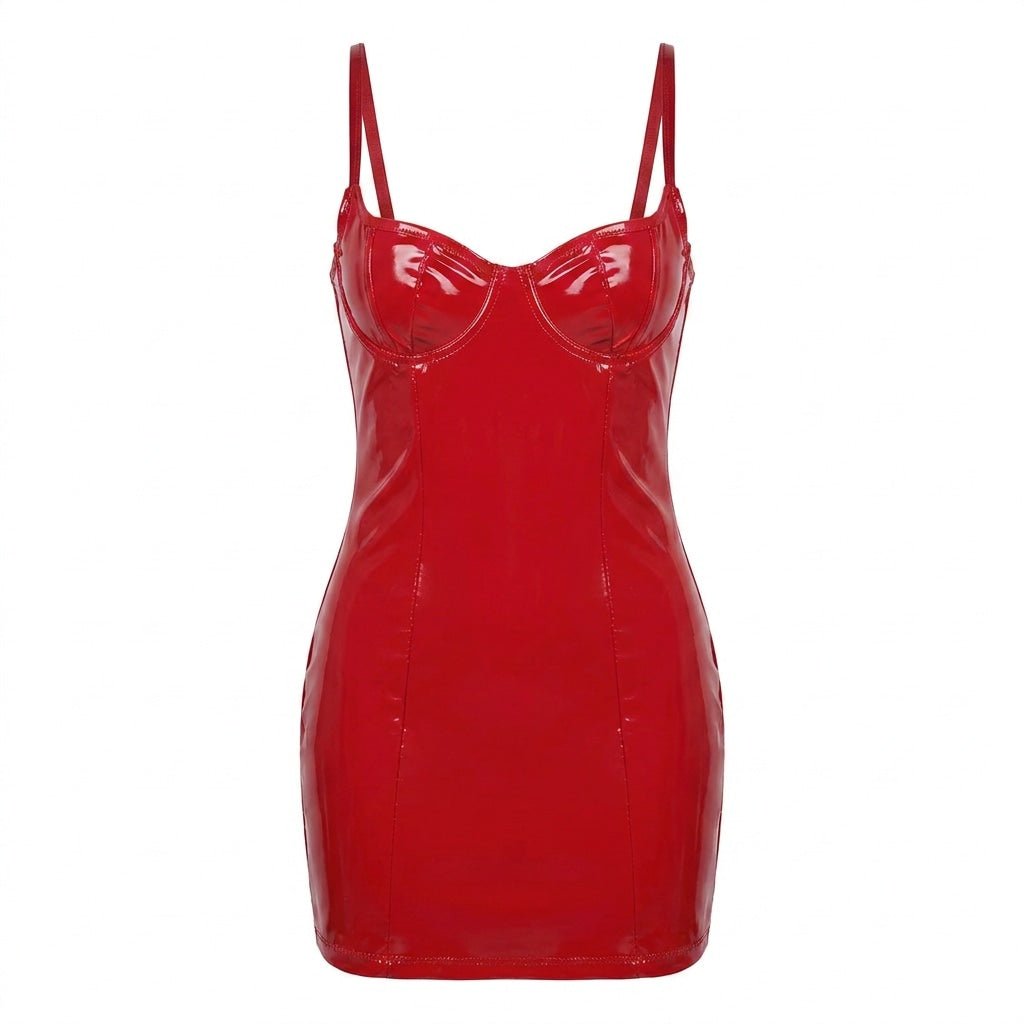 PVC Bustier Mini Dress