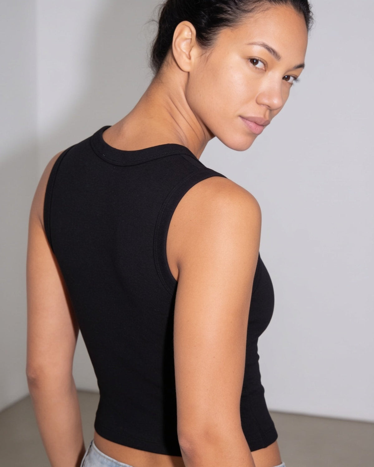 Ribbed Button-Front Tank