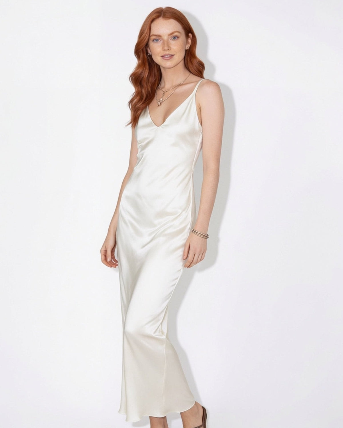 Ribbed Knit Jumper And Slip Maxi Dress
