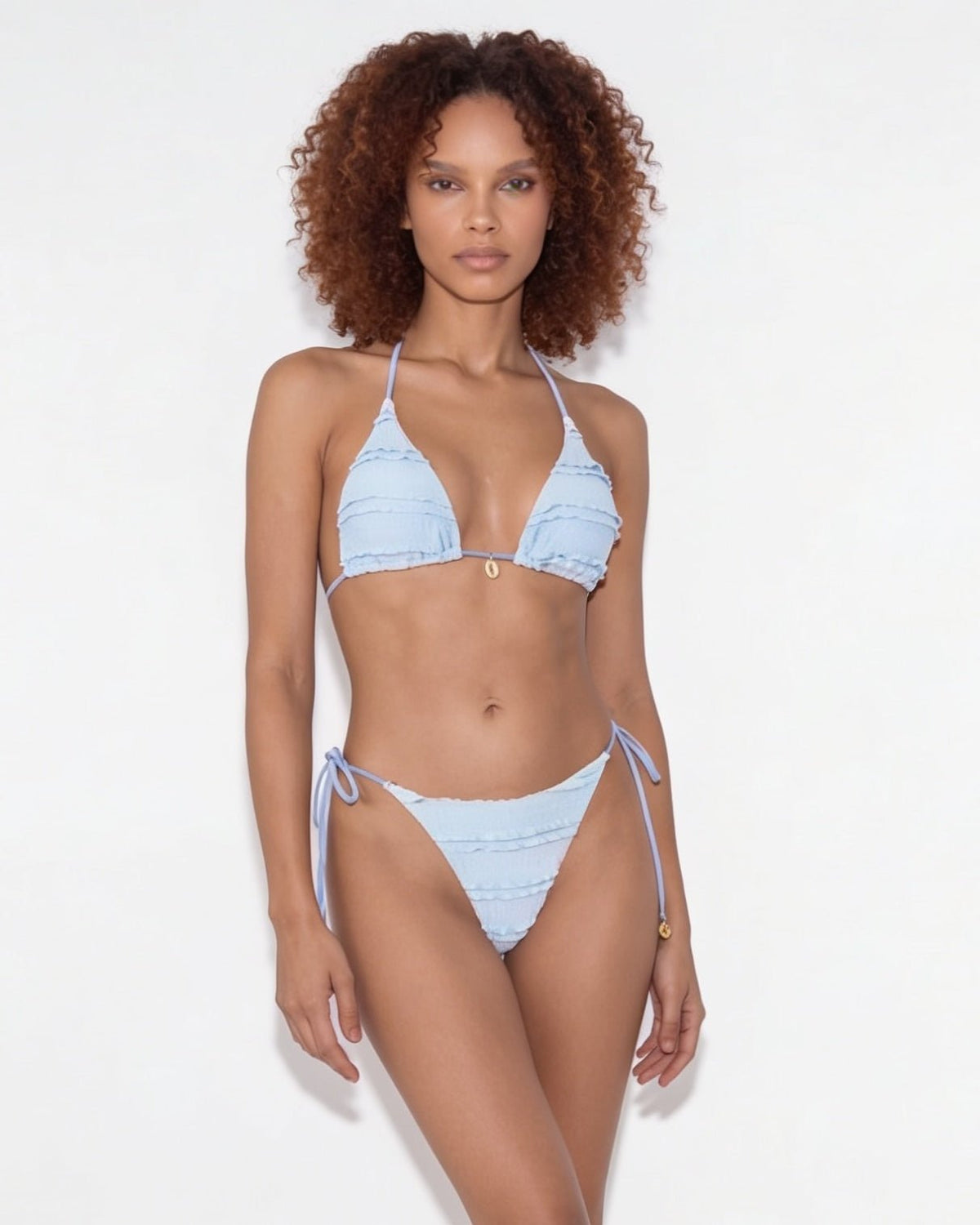 Ruffle Triangle Bikini Set