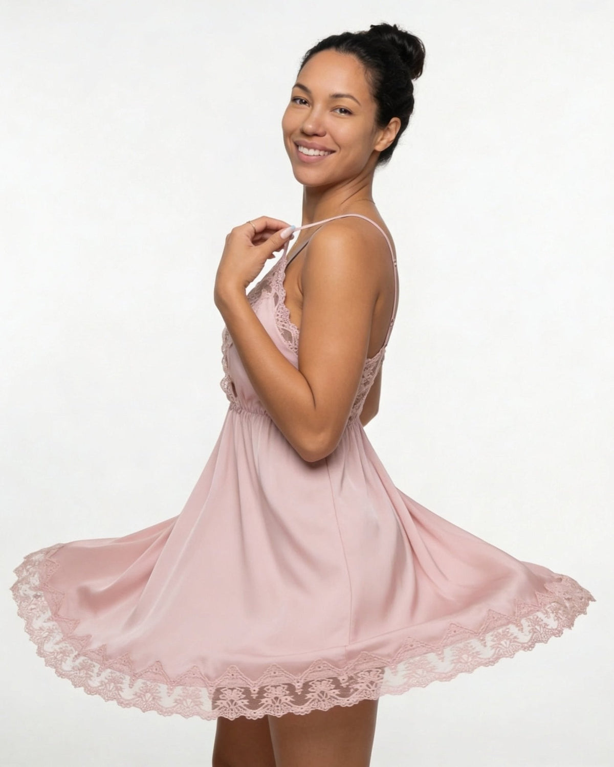 Satin Chemise Robe Set